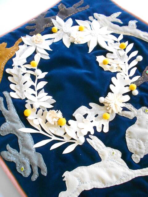 "Rabbits+Hare Wreath 17""x17" - image 1