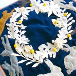 "Rabbits+Hare Wreath 17""x17" - thumbnail 4