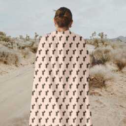 Dachshund Dog Fleece Blanket - Large Gift For Moms Pink - thumbnail 4