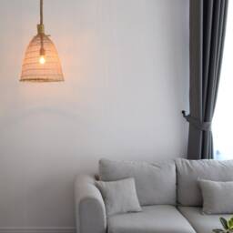 Handmade Bamboo Pendant Lamp - Rustic Woven Fishing Trap Lampshade - thumbnail 3