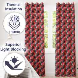 Bright Paint Splash Multicolour Abstract Readymade Eyelet Ring Top Thermal 100% Blackout Curtains - thumbnail 3