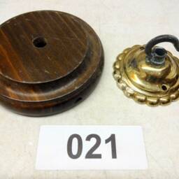 Brass Ceiling Hook Lamp Chandelier Light Wall Patras Wooden Mount Hanging Chain Antique Old - thumbnail 2