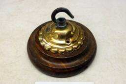 Brass Ceiling Hook Lamp Chandelier Light Wall Patras Wooden Mount Hanging Chain Antique Old
