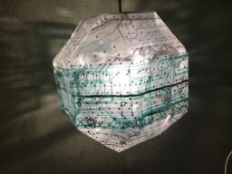 Circuitry Pendant Lamp, Made Of Upcycled & Recycled Computer Keyboards, Cast Shadows, Hanging Light, Science Fiction Nerd - thumbnail 1