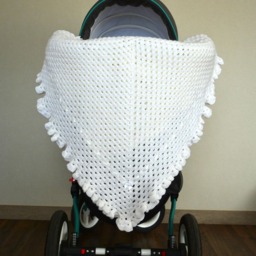 Handmade White Soft Crochet Baby Blanket. Shawl. Perfect Baby Shower Gift. Make With High-Quality Materials - thumbnail 2