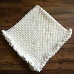 Handmade White Soft Crochet Baby Blanket. Shawl. Perfect Baby Shower Gift. Make With High-Quality Materials - thumbnail 1