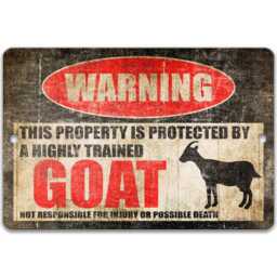 Goat Lover Wall Sign, Funny Farm Metal Decor, Country Barn Art - thumbnail 2