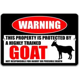 Goat Lover Wall Sign, Funny Farm Metal Decor, Country Barn Art - thumbnail 1