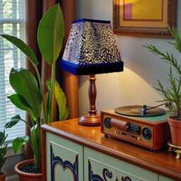 Leopard Print Fabric Tapered Square Table Lampshade Ceiling Pendants Candle Clip Wall Lights - Animal Print Fabric Lamp Shades - thumbnail 3
