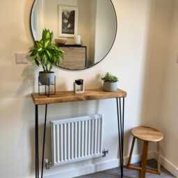 Omni Rustic Console Table With Black 3 Pin Hairpin Legs. - Hallway/Radiator Cover - thumbnail 2