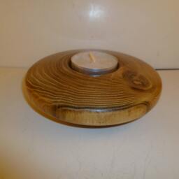 Acacia Wood Candlestick Bta3