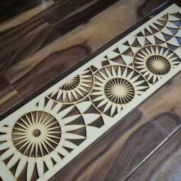 Laser-Cut Floral Mdf Panel Geometric Radiator Cover Wall Art 1x4 Ft 011