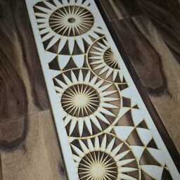 Laser-Cut Floral Mdf Panel Geometric Radiator Cover Wall Art 1x4 Ft 011 - thumbnail 4