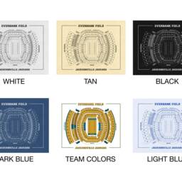 Vintage Everbank Field Seating Chart Print Jacksonville Jaguars - thumbnail 2