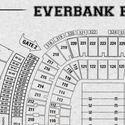 Vintage Everbank Field Seating Chart Print Jacksonville Jaguars - thumbnail 3