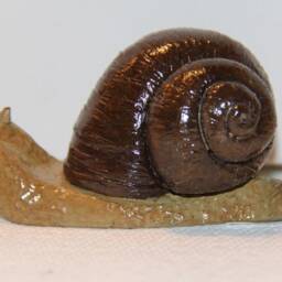 Brown Snail Figurine, Handmade - thumbnail 3