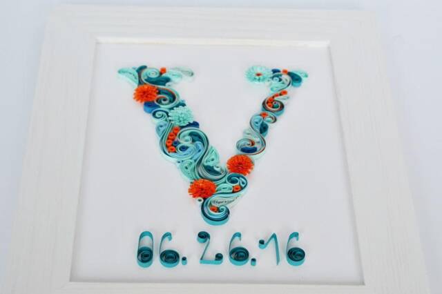 New Baby Boy Or Girl Initial Letter Wall Art, Baby's Birthday Gift, Blue Nursery Initial, Kids , Mom Gift For Son, Daughter - image 1