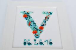 New Baby Boy Or Girl Initial Letter Wall Art, Baby's Birthday Gift, Blue Nursery Initial, Kids , Mom Gift For Son, Daughter - thumbnail 1