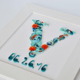 New Baby Boy Or Girl Initial Letter Wall Art, Baby's Birthday Gift, Blue Nursery Initial, Kids , Mom Gift For Son, Daughter - thumbnail 3