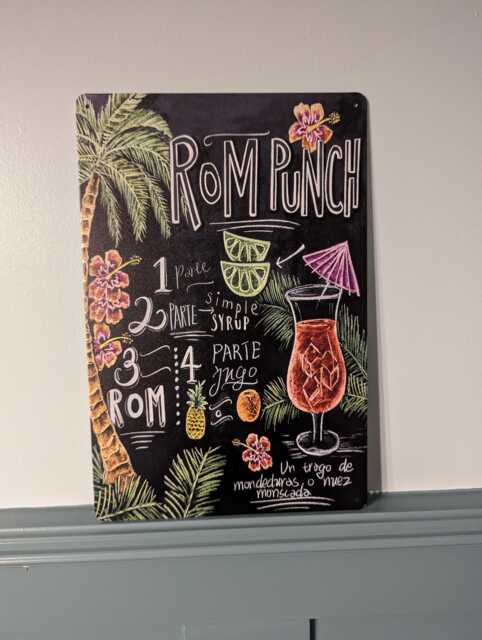 Rum Punch Cocktails Metal Sign 20x30cm A4 Man Cave Plaque Wall Art Gift