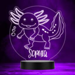 Cute Axolotl Salamander Colour Changing Personalised Gift Led Lamp Night Light - Bedroom - thumbnail 1