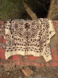 Authentic Suzani Quilt - Handcrafted Embroidered Bedding Statement Bedroom Decor - thumbnail 1