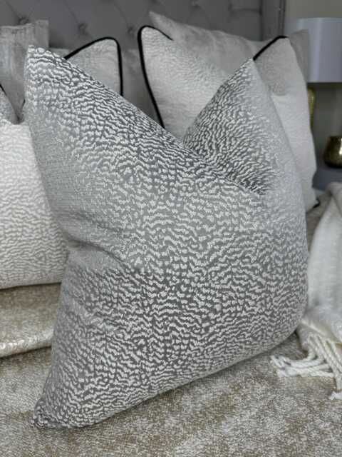 Luxury Textured Pillow Cover, Ontario Dove Gold Shimmer, Ashley Wilde Fabric Double Sided Cushion All Sizes Available - image 1