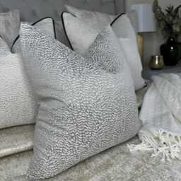 Luxury Textured Pillow Cover, Ontario Dove Gold Shimmer, Ashley Wilde Fabric Double Sided Cushion All Sizes Available - thumbnail 2