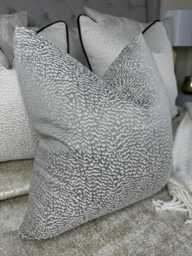 Luxury Textured Pillow Cover, Ontario Dove Gold Shimmer, Ashley Wilde Fabric Double Sided Cushion All Sizes Available - thumbnail 1