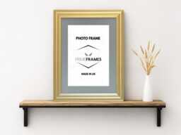 Handmade Photo Frame With Grey Mount Picture Poster Frames Wall Hanging Art Home Decor Landscape Portrait Free & Fast Delivery