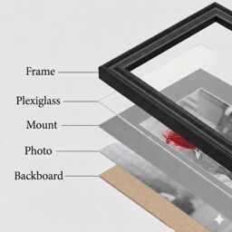 Handmade Photo Frame With Grey Mount Picture Poster Frames Wall Hanging Art Home Decor Landscape Portrait Free & Fast Delivery - thumbnail 2