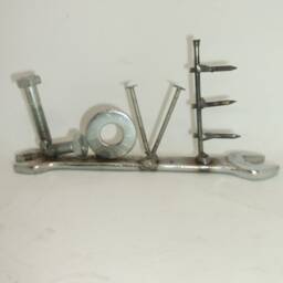 Love Valentine Gift, Tiny Wrench, Valentines Day Present, Upcycled Art - thumbnail 2