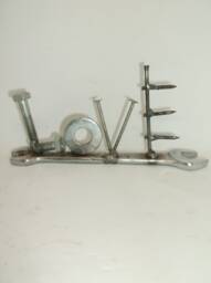 Love Valentine Gift, Tiny Wrench, Valentines Day Present, Upcycled Art - thumbnail 1