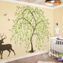 Large Baby Nursery Willow Tree Vinyl Wall Decal, Sticker Decor -Nt017B - thumbnail 2