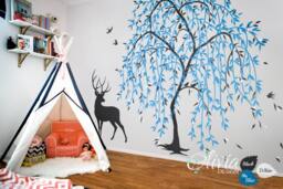 Large Baby Nursery Willow Tree Vinyl Wall Decal, Sticker Decor -Nt017B - thumbnail 1