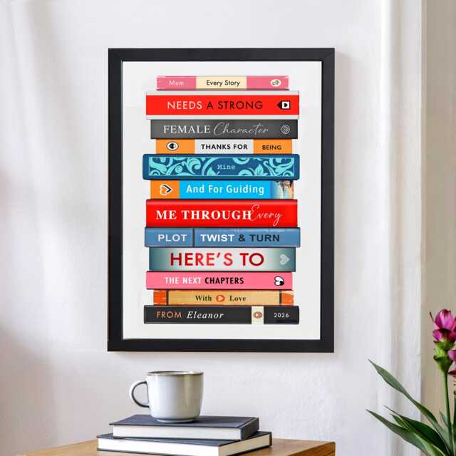 Personalised Book Print For Mum, Mother's Day Gift, Gift For Custom Lovers - image 1