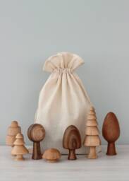 Set Of 7 Wooden Trees Toy For 1 Year Old, Montessori Waldorf Educational Toy Toddler, Eco-Friendly Handmade Toys Baby Boy Girl Gift