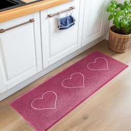 Embossed Triple Heart Runner & Entrance Mat 150cm X 60cm - thumbnail 3