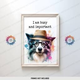 Funny Collie Office Prints - Set Of 3 Posters - Dog Quotes Decor Work From Home Wall Art Wfh Gifts Coworker Workplace Pictures - thumbnail 3