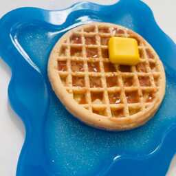 Waffle & Syrup Wall Hanging Funky Food Decor On Glitter Tray - thumbnail 4