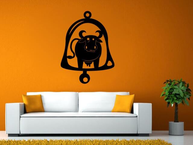Cow Bell Inside Country Animal Wall Or Window Sticker Decal Vinyl Fathead Mural Decor L1980 - image 1