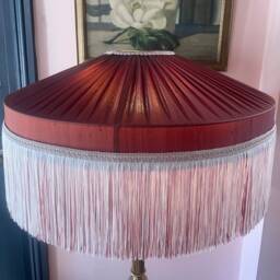 Handmade Silk Fringe Lampshade, Art Deco Victorian Style, 14 Inch - thumbnail 3