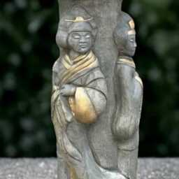 Asian Bird Bath Statue Oriental Garden Decoration Japanese Sculpture Zen Ornament Outdoor Yard Accent Bird Lover Gift Yard Art - thumbnail 4