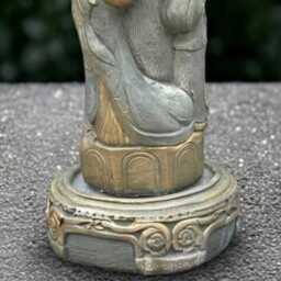 Asian Bird Bath Statue Oriental Garden Decoration Japanese Sculpture Zen Ornament Outdoor Yard Accent Bird Lover Gift Yard Art - thumbnail 2