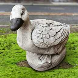 Concrete Duck Sculpture Handmade Garden Bird Figurine Stone Ornament Outdoor Goose Statue Cement Decor Farm Animal Yard Art Gift - thumbnail 2