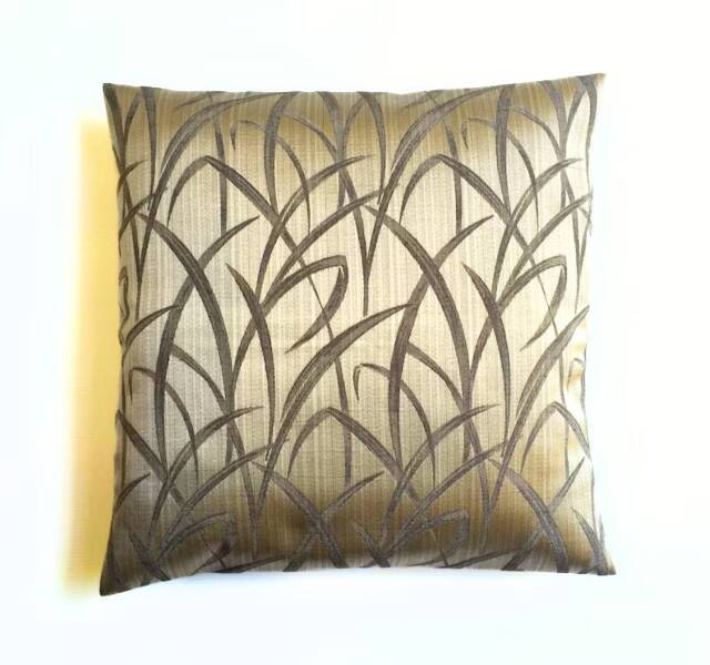 Cushion Cover, Throw Pillow in Luscious Silvery Green & Grey Design Fabric, 45x45 - image 1