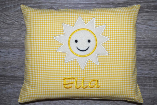 Pillow Sun, Sun Cushion, Pillow, Name Pillow Baptism Birth Children's With - image 1