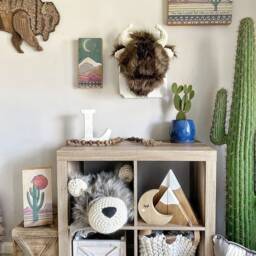 Faux Taxidermy Buffalo - Bison Plush Wall Mount - Woodland Nusery Mountain Nursery - thumbnail 3