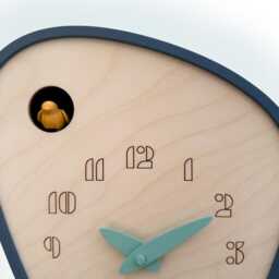 Cuckoo Clock - Wind With Amber Bird & Mold Green Hands - thumbnail 4