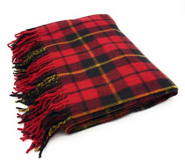 Soft Wool Tartan Blanket - 70x60 Inches Soft, Warm & Timeless Wallace - image 1
